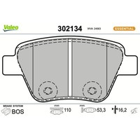Valeo 302134 Bremsbelagsatz FüR VW Skoda Seat Audi Bremse BremsbeläGe