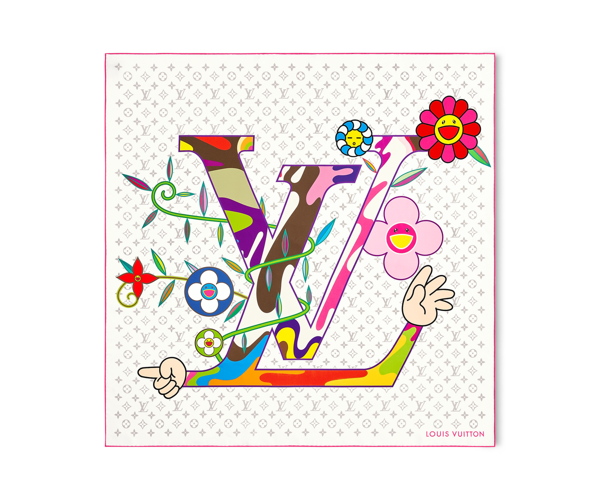 Louis Vuitton トマス Louis Vuitton x Takashi Murakami TM Monogram Superflat Square 90