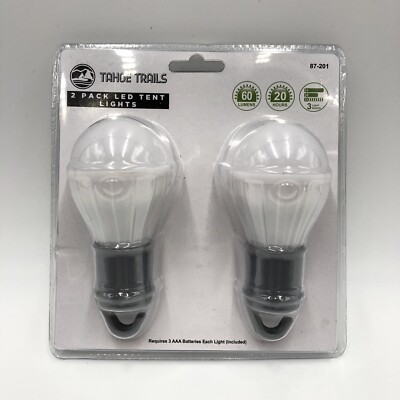 TAHOE TRAILS LED Battery Powered Tent Lights 60 Lumens 3 Modes AAA Batteries 
