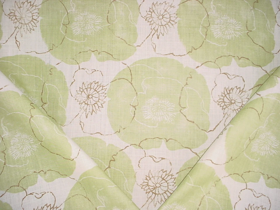 3Y Lee Jofa Groundworks Adeliza Celedon Botanical LinenDrapery Upholstery Fabric - Image 2 of 4