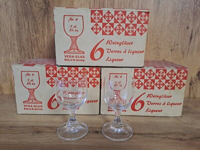 18 Süßwein Gläser Wein Gläser 5cl, Veba Glas