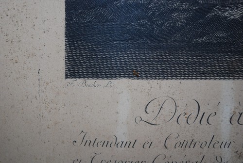 ALTE GRAVUR 18. JAHRHUNDERT BELOHNTER GEHORSAM F. METZGER R. GAILLARD - Bild 3 von 7