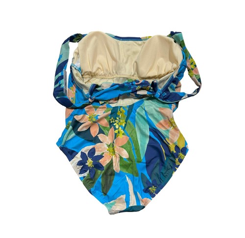 Women's Slimming Control Lace-Up Back One Piece Swimsuit - Beach Betty Multi M - Picture 5 of 5
