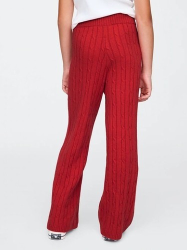 New Gap Kids Girls Red Cable Knit Cardigan Sweater Pant Set 10 CashSoft Zip - Picture 6 of 10