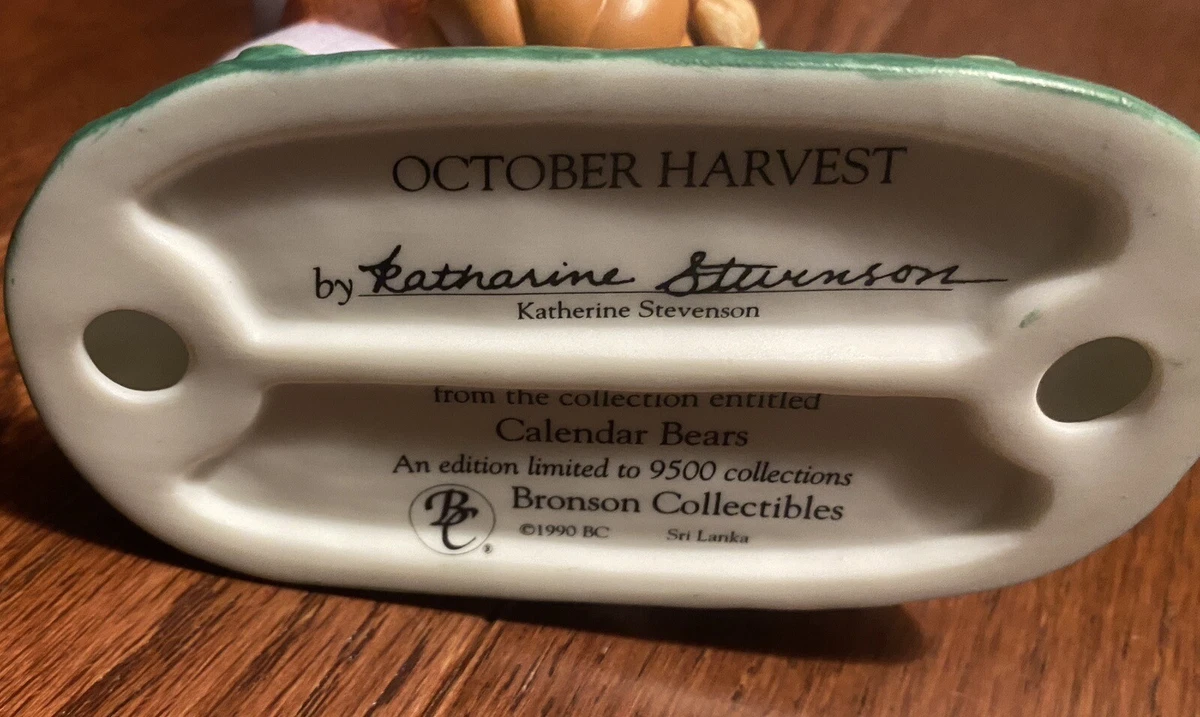 Katharine Stevenson Bronson Collectibles October Harvest 1990 Calendar  Bears | eBay