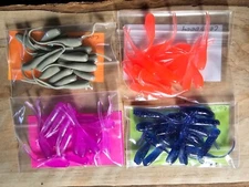 Soft Plastic Baits Crappie Panfish Worm Oil Scented stringer tail 18 count