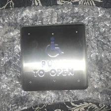 Handicap Door Switch LCN 4.75" Square Text & Logo Switch 8310-853T Actuator New