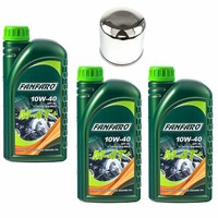 MotoröL ÖLfilter HF204C Set 10W40 3 Liter FüR Arctic Cat Kawasaki KVF Yamaha YFM