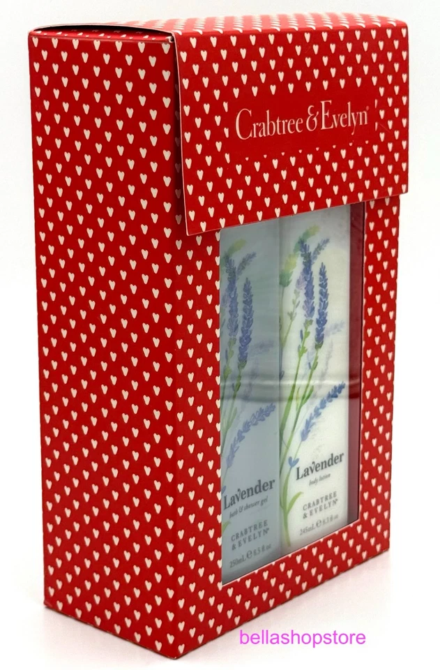 RARO Crabtree and Evelyn Loção Corporal Gel de Banho de Lavanda 2 Peças Conjunto de Presente - Imagem 2 de 3