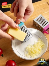 3 pcs Random Color Stainless Steel Mini Cheese Grater Small Box Slicer