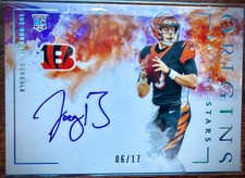 2020 Joe Burrow Origins Passing Stars Signatures Purple auto #/17 FOTL