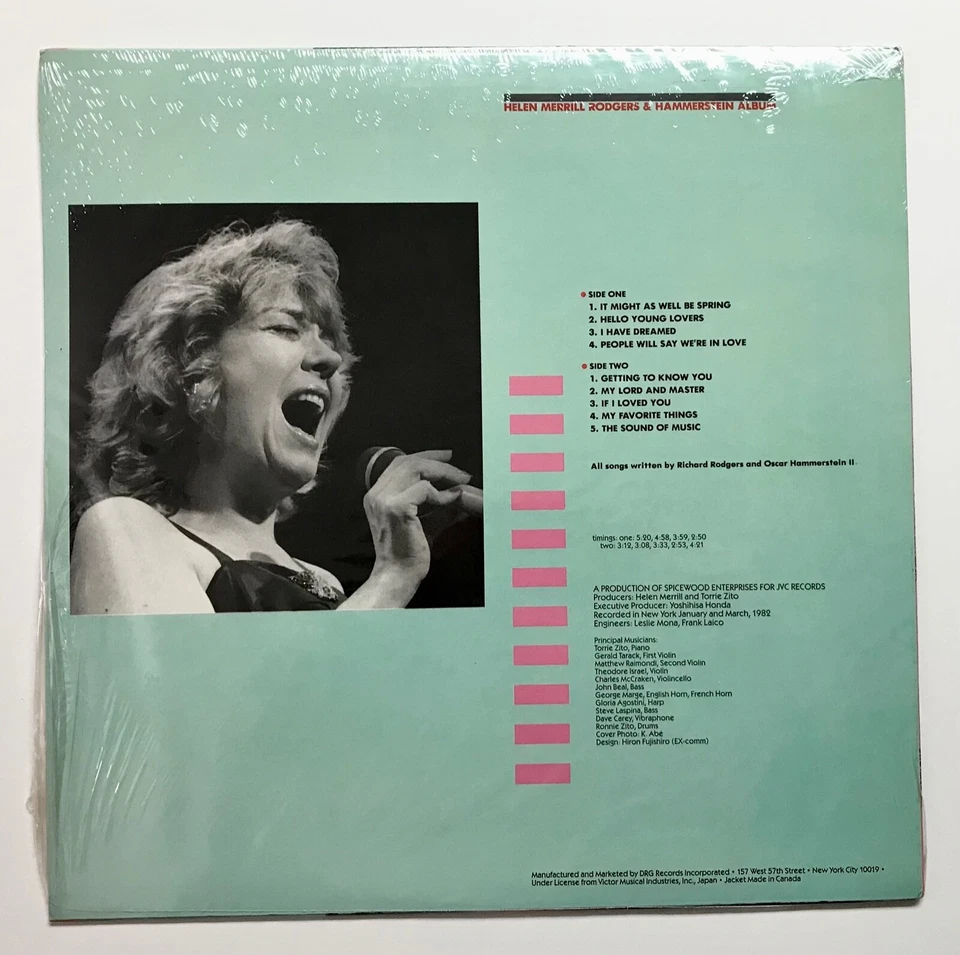 HELEN MERRILL: Rodgers & Hammerstein Album (Vinyl LP Record Sealed) - Image 3 of 3