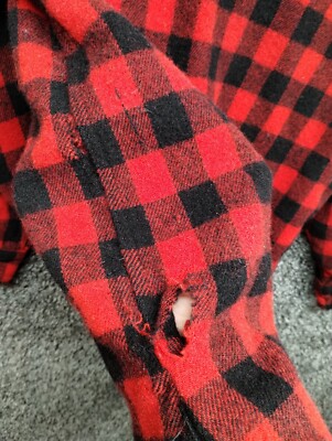 Vintage 1950s 1960s Brent Flannel Shirt Men 17 Medium Red Vintage 1950s 1960s Brent Flannel Shirt Men 17 Medium Red