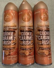 3 Pk Glade Limited Edition COOKIE CARAMEL RUSH Room Spray Air Freshener 8 oz