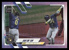2021 Topps Dab on 'Em #7 Rainbow Foil Milwaukee Brewers