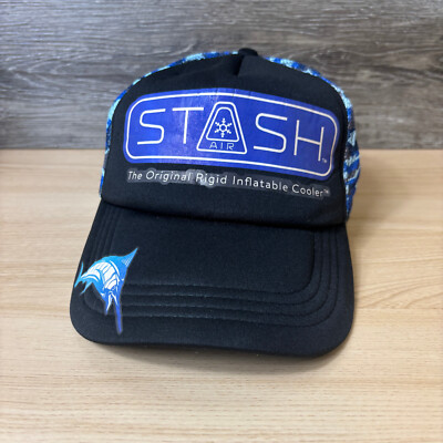Stash Hat Cap Snap Back Black Trucker Inflatable Cooler Adjustable