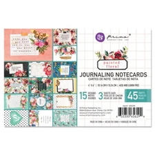 Prima - Painted Floral 4x6 Journaling Notecards 45/pk Journal Notes Planner