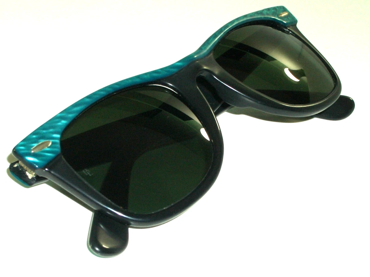Vintage Ray-Ban Pearlized Green Street Neat Wayfarer USA Sunglases Ray Ban Street Neat - Etsy main image 3