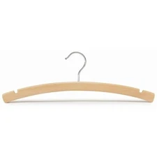 14" Juniors Natural Wood Top Hanger Pack of 10