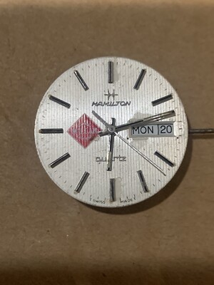 Vintage 1980 Hamilton Quartz Day Date Cal. 762 Watch Movement New Battery 4 P/R