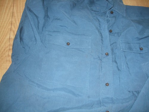 **CLOSED** Damen Sommer Hemdkleid, langarm, Gr. XL, blau, gepflegter Zustand - Bild 10 von 15