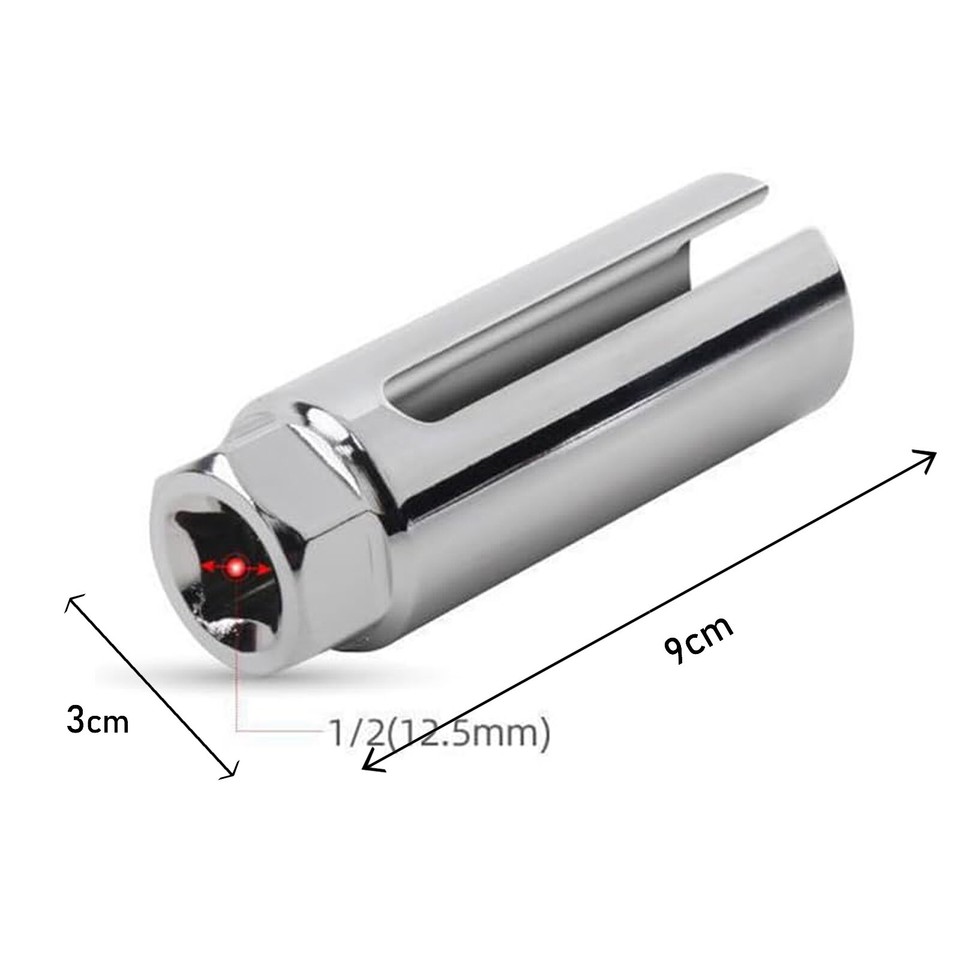 FreeTec 7 Pezzi Set di Chiave Sonda Lambda, 22mm 27mm 29mm Bussole Sensori di Ossigeno O2, 1/2 3/8 Set Chiave per Smontare Sonda Lambda delle Auto