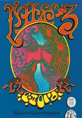チャック・ベリー ポスター リックグリフィン 1967 RICK GRIFFIN MOSCOSO CHUCK BERRY FAMILY DOG DENVER POSTER FD