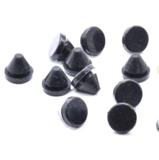 Push-In Round Rubber Feet  Fits 5/16" Hole x 1/2" OD x 1/8" Height w 1/16" Ridge