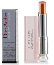 Image of Dior Addict Lip Glow To The Max 204 CORAL Double Colour & Glow Full Size NEW