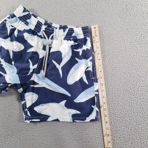 Vilebrequin Swim Trunks Large Blue Shark Print Moorea Shorts Lined Poolside - Picture 10 of 17