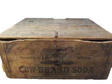 Antique Dwight's Cow-Brand Soda Box Crate