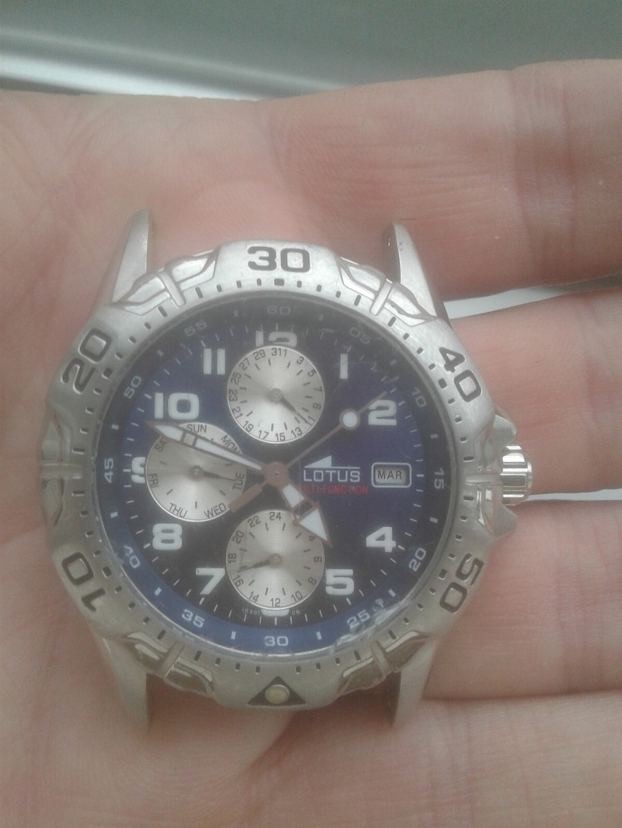 Lotus MULTIFUNCTION 15301 STEEL VINTAGE WATCH MONTRE UHR OROLOGIO