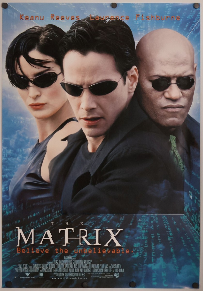 The Matrix - original movie poster - 27x40 - 1999 - REPRINT STYLE