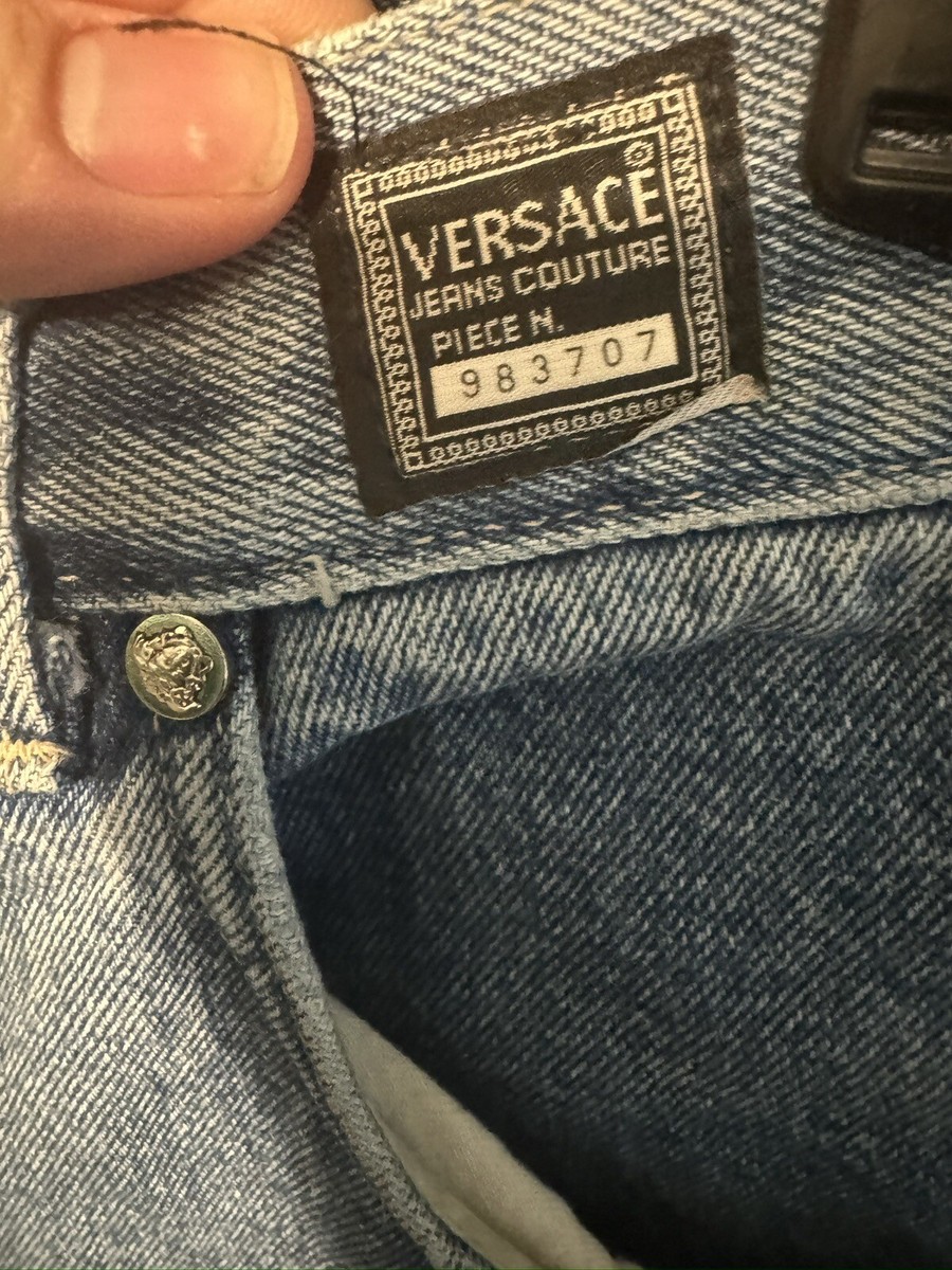 VERSACE JEANS COUTURE ビンテージ！ Vintage Versace Jeans Couture Blue Denim Jeans Retro Size 38