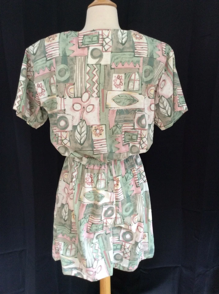 DE COLECCIÓN 1980 Declaración Hombro Botón Delantero Mono Mameluco Mono XL Foto 4 de 4