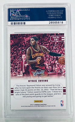 2012-13 Panini Marquee Kyrie Irving Swirlorama #161 PSA 9 MINT 