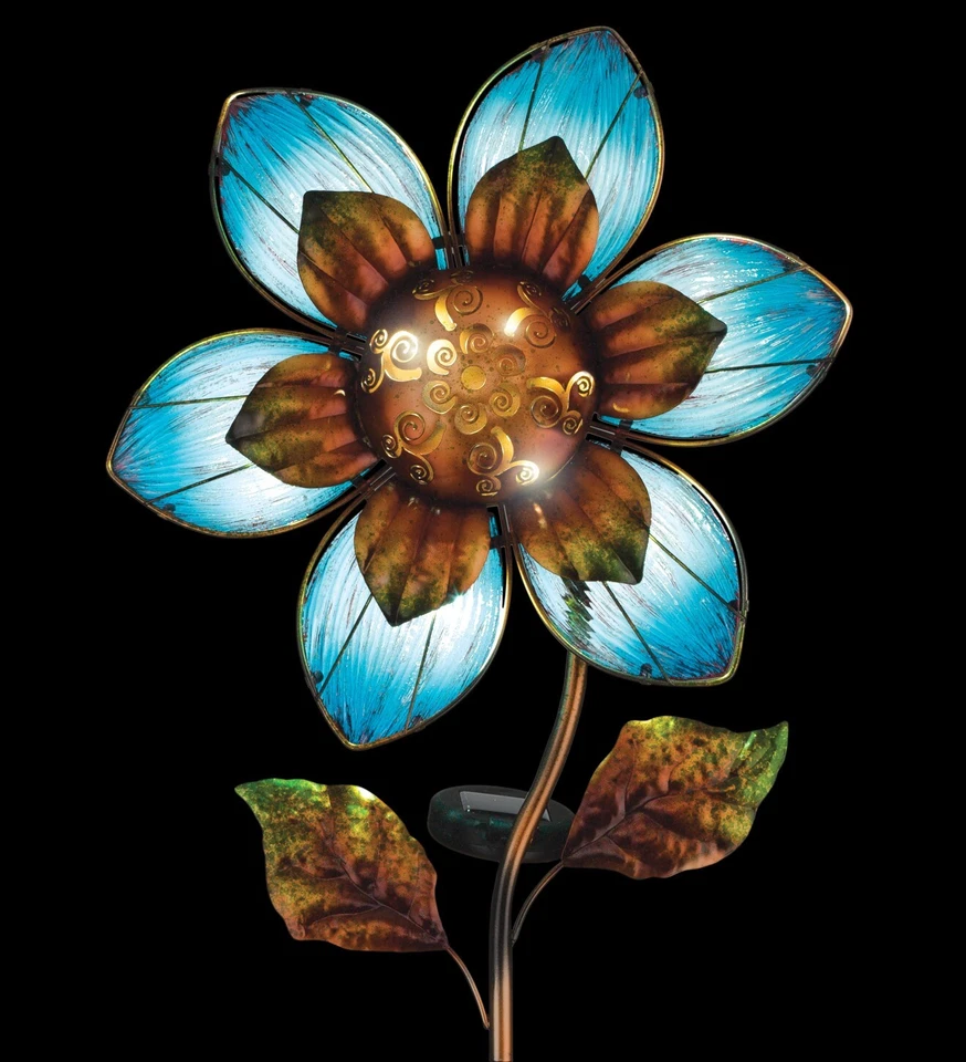 Giant Flower Solar Garden, Yard Stake 15.75"L x 6.5"W x 57"H NEW - Image 2 of 4