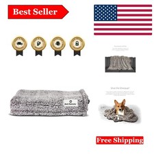 Ultimate Comfort Sherpa Pet Blanket - Reversible 32x40 Slate, Machine Washable