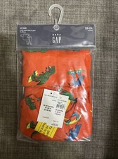 NWT Gap Baby Long Sleeve Shirt Pajama Pant Dinosaur Sleep Set Size 18-24 Toddler