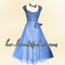 LINDY BOP EMBROIDERED LACE WEDDING OCCASION PARTY DRESS SIZE 22