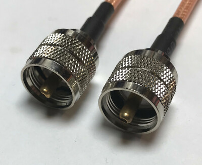 RG400 PL259 UHF Male to UHF Male MIL Double Shield Coax PICK LENGTH RF USA Lot