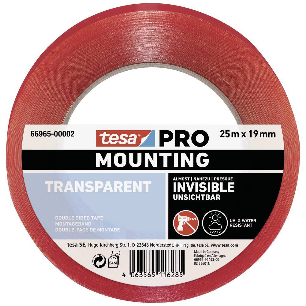 tesa Mounting PRO Transparent 66965-00002-00 Nastro per fissaggio Trasparente
