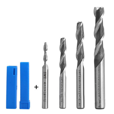Extra lang 4mm 6mm 8mm 10mm 2 Flöte HSS & Aluminium Schaftfräser Cutter CNC Bit
