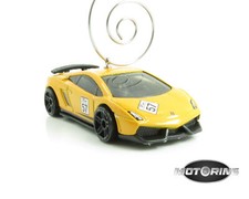 Lambo Lamborghini Gallardo 570-4 Yellow Car Rare Christmas Tree Ornament Diecast