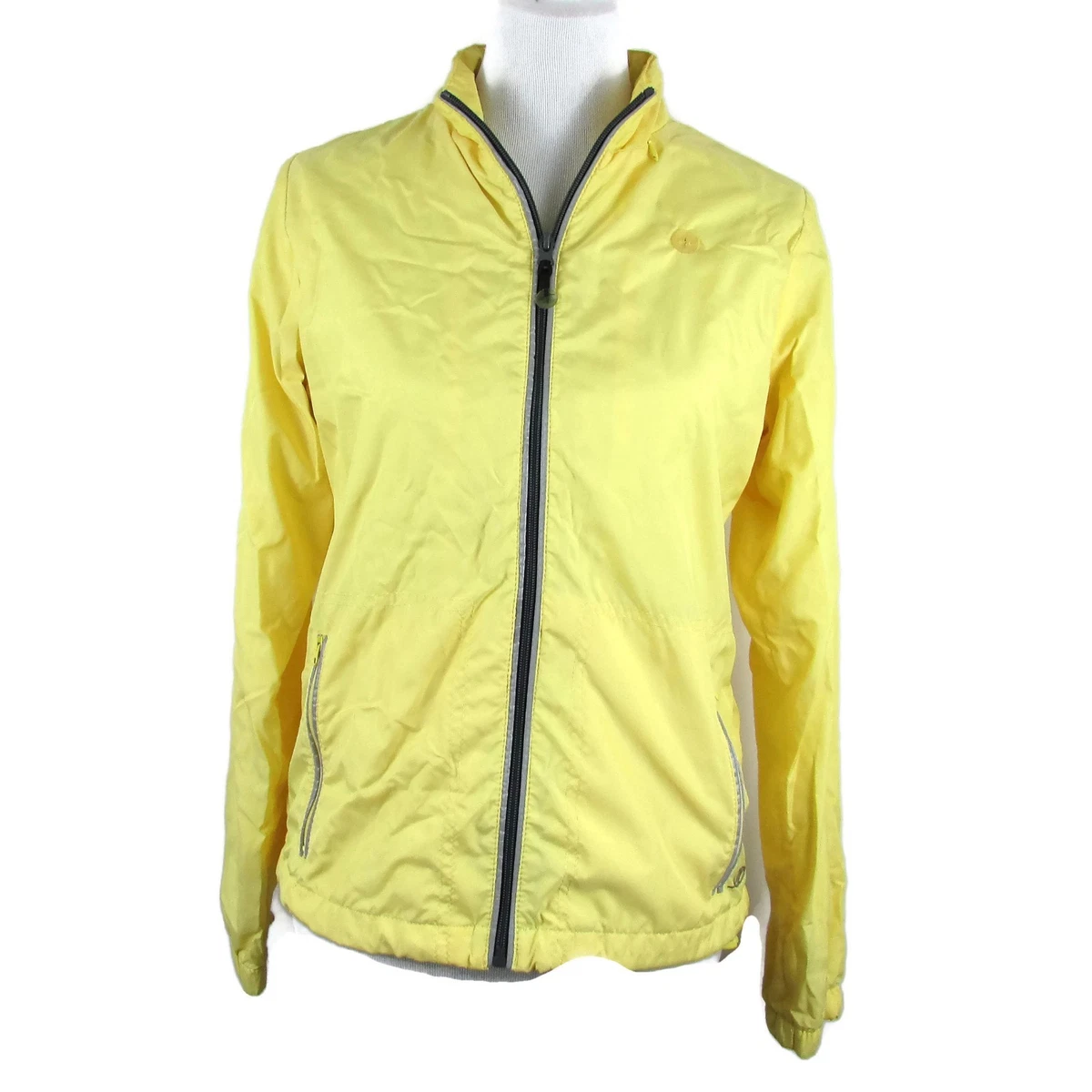 Nordictrack Women s Size S C Windbreaker Jacket Hooded Yellow