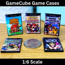 Dollhouse (1:6) GameCube Game Case, Mini Nintendo Cover Art, 3D GC Diorama Scale