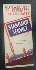       1942 Southwestern United-States-road-map-Standard-oil-Indiana-gas-route 66