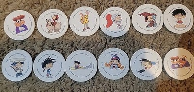 12x POGS - Vintage 1994 Cookie Crisp Bobby's World Fox Kid's 13-24