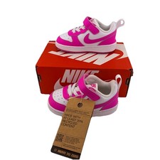 Nike Court Borough Low Recraft Kids White/Laser Fuchsia Size 6c - DV5458 123