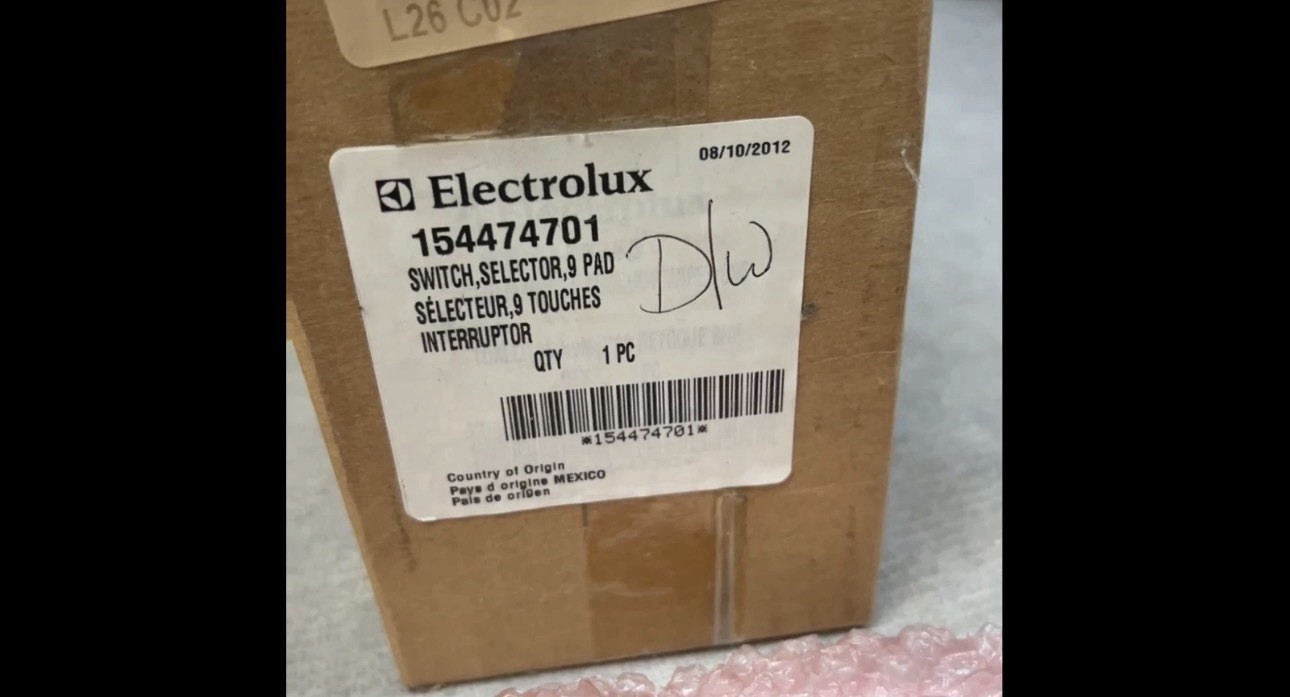 154474701 New OEM Frigidaire Dishwasher Selector Switch - 9 Pad